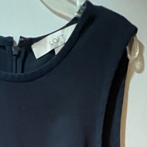 LOFT Navy Asymmetrical Dress